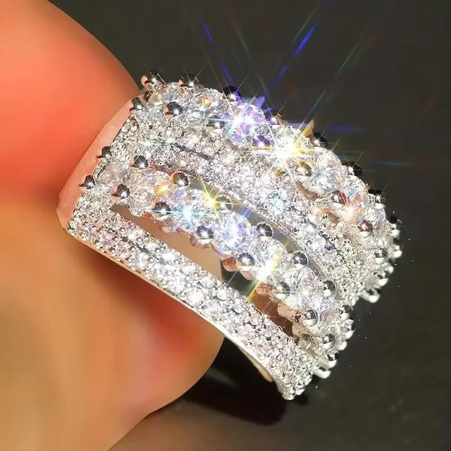 Huitan Ring, Silber, Zirkonia, Damen - Bild 1