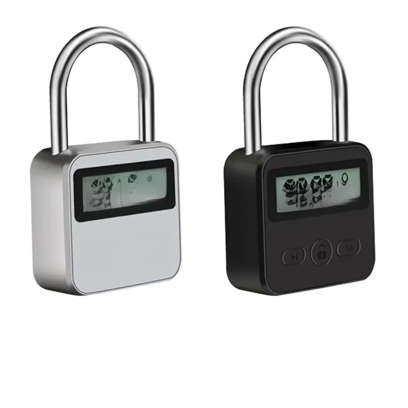 Wasserdichtes intelligentes elektronisches Zeitschloss mit LCD-Display und USB-Aufladung in Schwarz - Bild 6