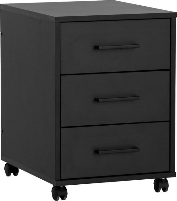 Schildmeyer Rollcontainer Ruby Schwarz Matt mit Rollen B/H/T: 57 x 40,1 x 50 cm - Bild 1