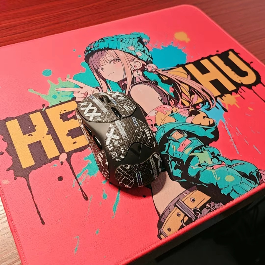 Heizhu Esports-Mauspad Anime Design in Pink für PC-Gaming mit 4,5 mm Dicke - Bild 4