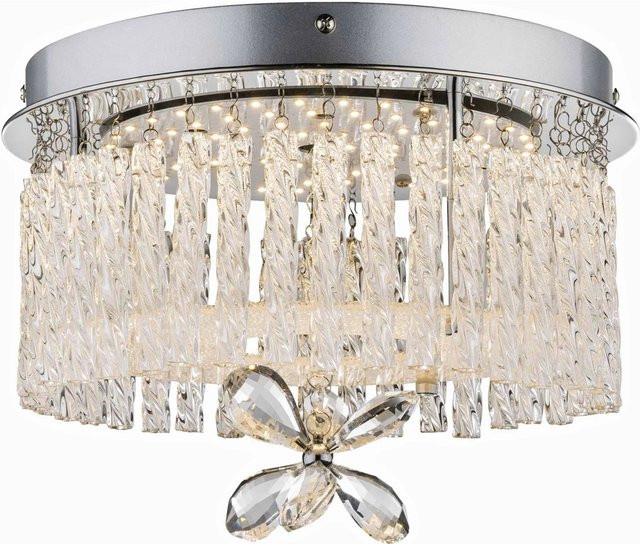 Globo LED-Deckenleuchte MATHILDA in Chrom und Glas, rund, kühles Weiß - Bild 1