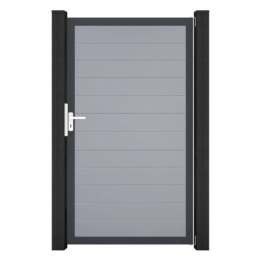 GroJa Tor Basicline 1-flg. Schmal Silbergrau B: 100 cm, H: 180 cm - Bild 2