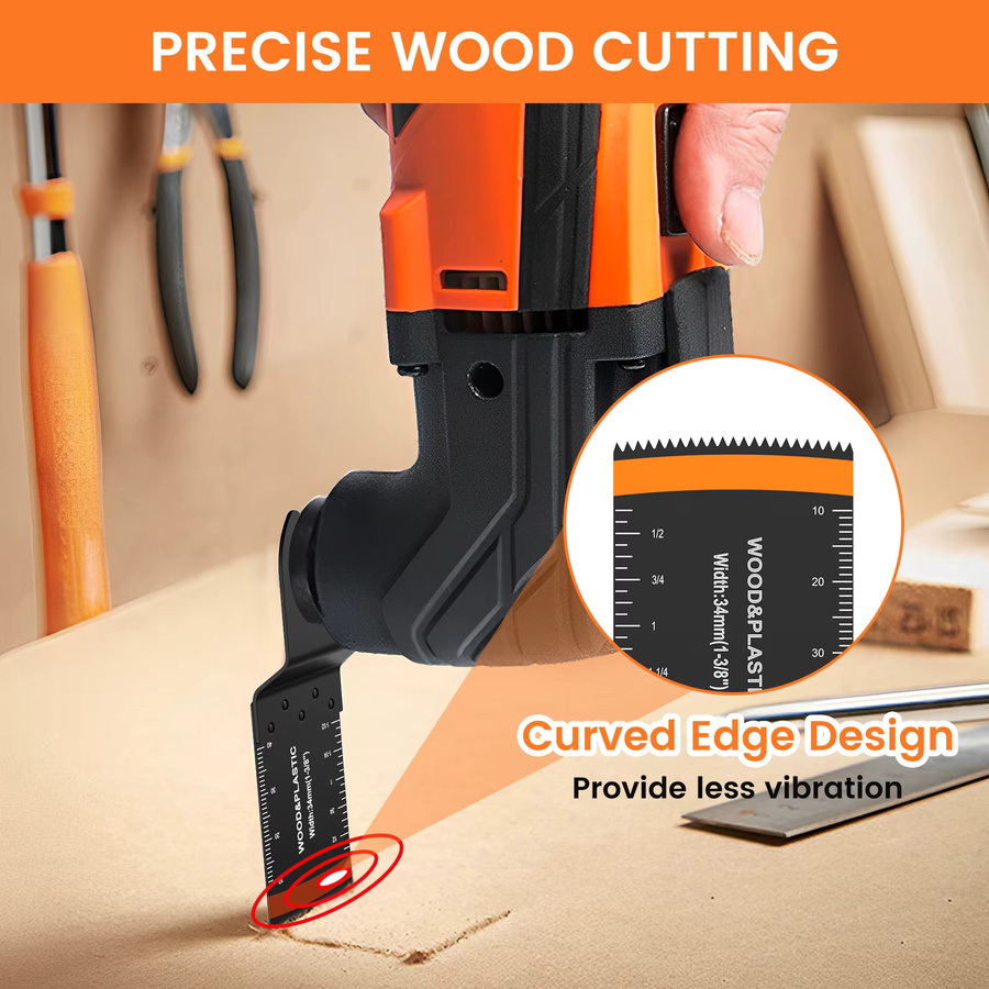 Toorise Multitool-Sägeblätter aus Bimetall und Kohlenstoffstahl für Holz, 10 bis 21 Stück Set - Bild 2