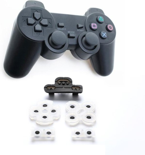 5er Set Leitfähige Gummi-Pads und Tastenkontakt-Dichtungen für PS3 Controller in Schwarz - Bild 1