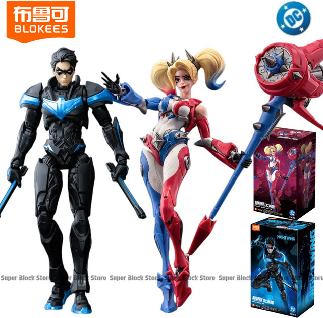 BLOKEES Marvel Beyond DC Champion Class 04, Harley Quinn Nightwing, Actionfiguren, bewegliche Modellornamente - Bild 1
