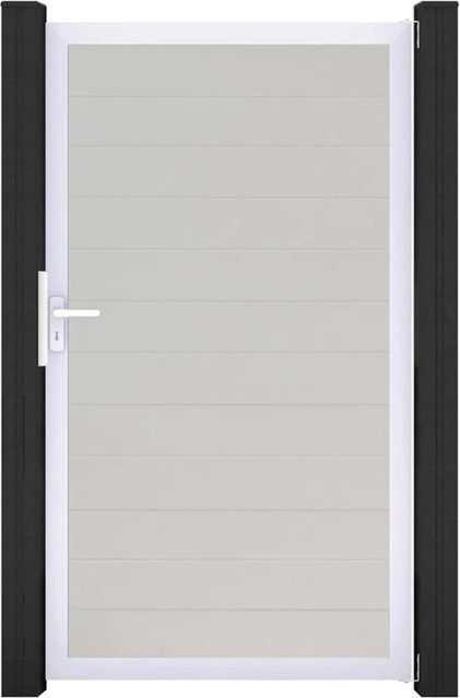 GroJa Tor Basicline Schmal 1-flügelig Weiß B: 100 cm, H: 180 cm - Bild 1