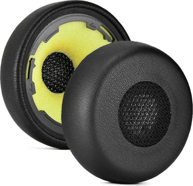 Ersatz-Ohrpolster aus Protein-Leder für Jabra Evolve 75 und 75ms Headset, 1 Paar, Schwarz - Bild 1
