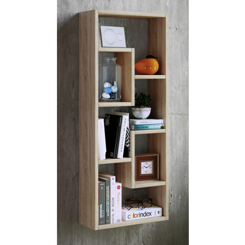 VCM Wandregal Vilota aus Holzwerkstoff in Braun, H x B x T: 92 x 36 x 15 cm - Bild 4