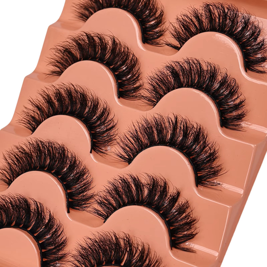 JIEFUXIN Künstliche Wimpern, 5 Paar, Black, Unisex - Bild 5