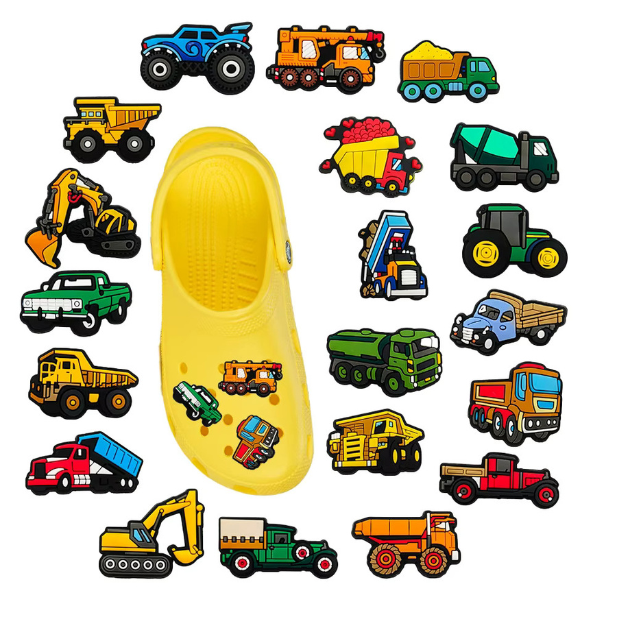 Potdemiel Schuhzubehör, Baufahrzeug-Serie, PVC, 20 Stück - Bild 4