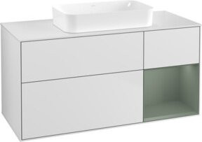 V&B Waschtischunterschrank Finion mit Wandbeleuchtung, Farbe Weiß, B/T/H: 120 x 60 cm - Bild 1