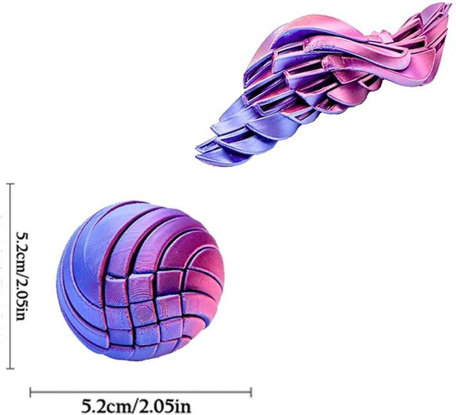 3D-gedruckter Ball Fidget Twist Kugel, Rotierendes Design - Bild 1