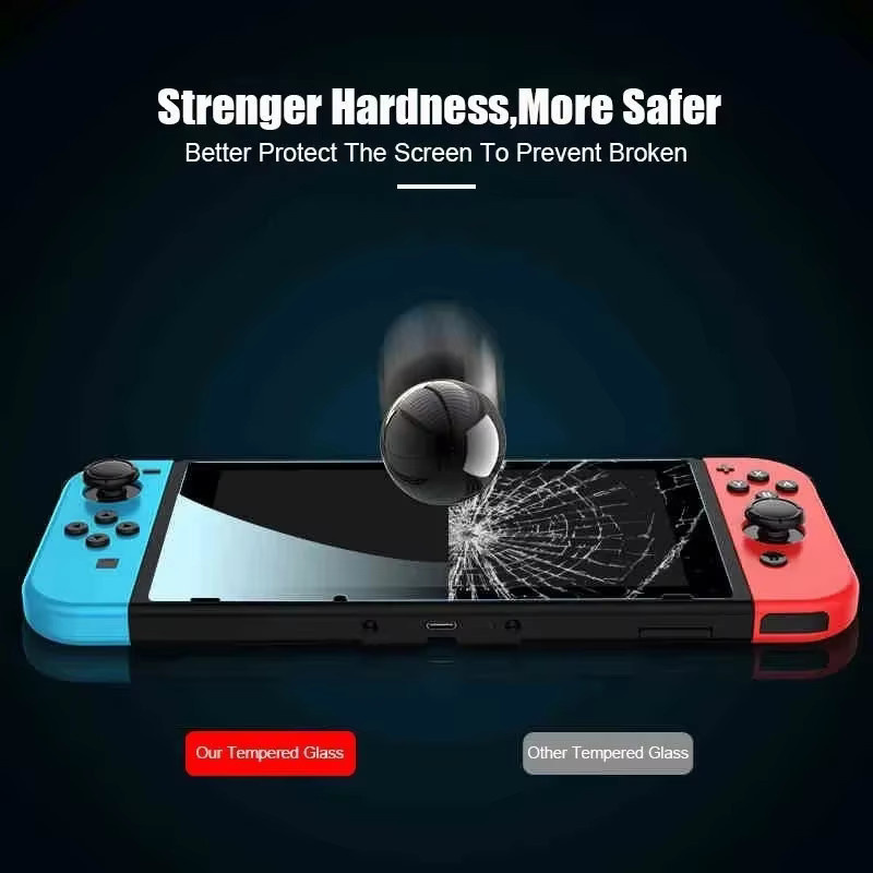 Gehärtetes Glas Display Schutzfolie für Nintendo Switch OLED und Nintendo Switch Lite in Transparent - Bild 5
