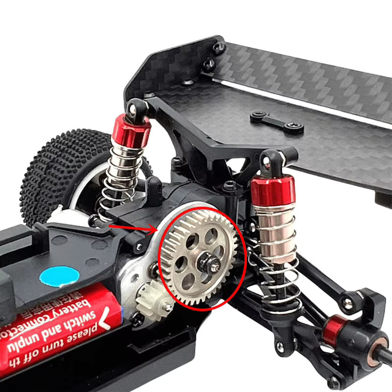 WLtoys Metall-Upgrade-Reduziergetriebe für ferngesteuertes Auto 7075, passend für LOSI Micro-B 1/24 - Bild 2