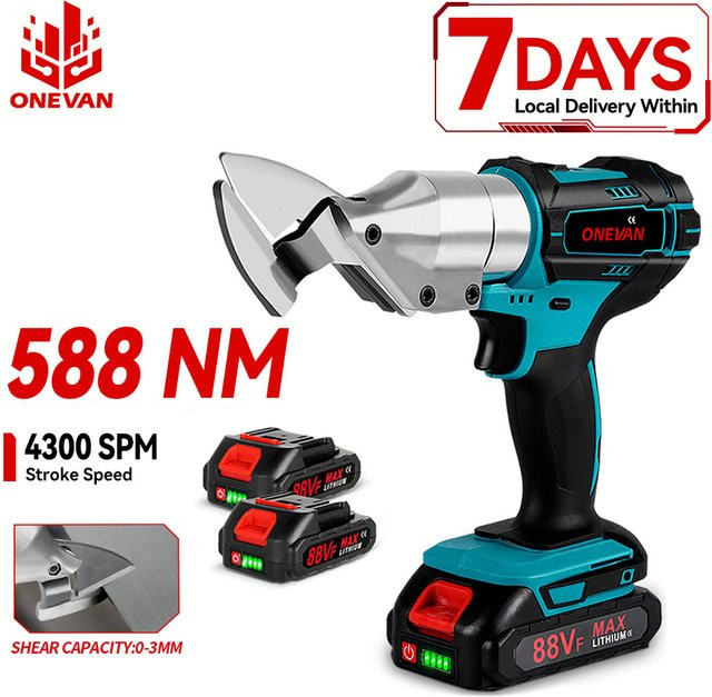 ONEVAN Elektrische Akku-Schere 800W für Metall und Eisen, kompatibel mit Makita 18V Akku - Bild 1