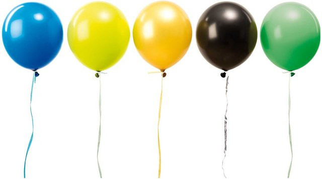 Rico Design Luftballon Mix Pirat aus Naturkautschuklatex in Grün, Blau und Schwarz, 12 Stück, Durchmesser: 30 cm - Bild 1