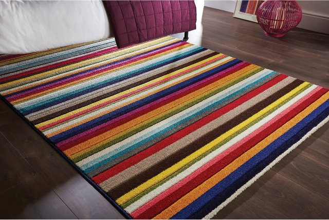 Strapazierfähiger Teppich Kadima Design von MEON, gestreift, Multicolor, B/T: 120 x 170 cm - Bild 1