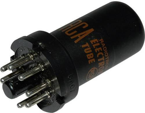 BTB Vertrieb 6A C 7 Elektronenröhre Pentode 300V 10mA mit 8 Polzahl und Oktal Sockel in Schwarz - Bild 1