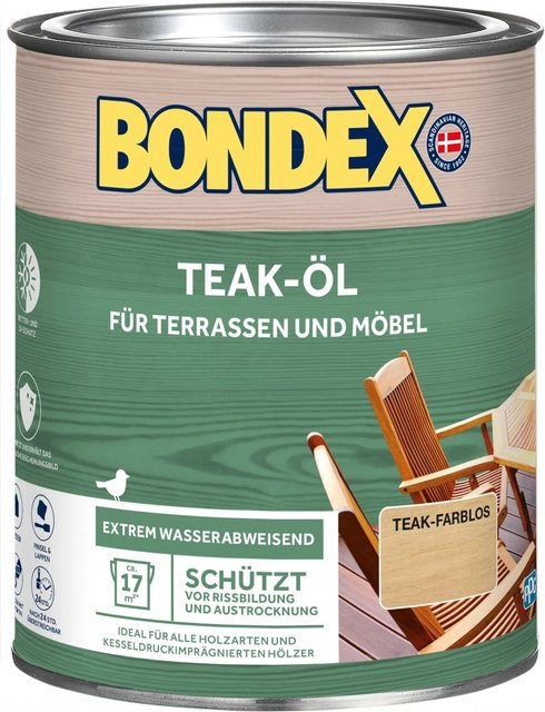 Bondex Teak-Öl Transparent mit UV-Schutz, 0,75 l - Bild 1