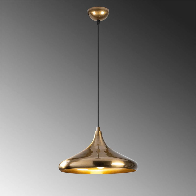 Opviq Pendelleuchte Berceste in Gold aus Metall mit E27 Fassung, B/H/T: 35 x 116 x 35 cm - Bild 2