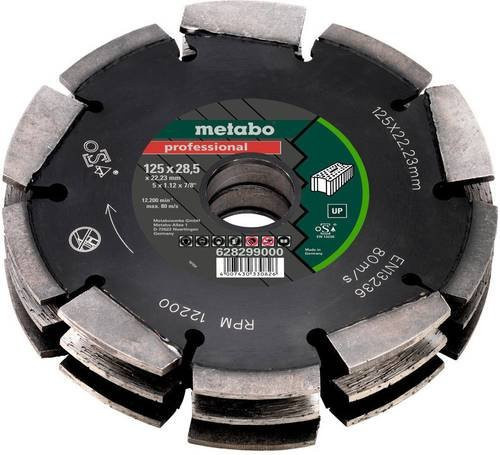 Metabo Diamantfrässcheibe Professional Universal in Grau, Durchmesser: 125 mm, Breite: 28,5 mm, Bohrung: 22,23 mm - Bild 1