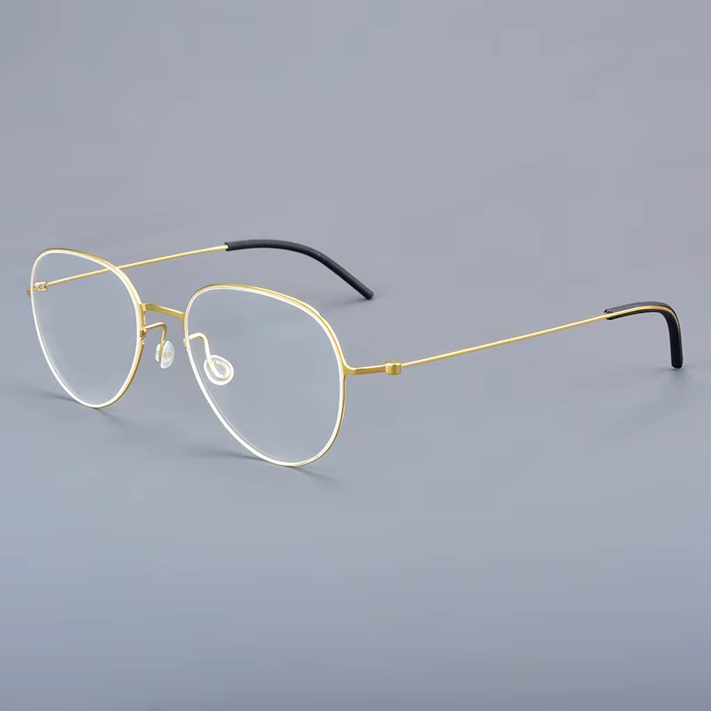 SO SMOOTH WIND Korrektionsbrille, randlos, oval, Titan, Gold, Unisex - Bild 3