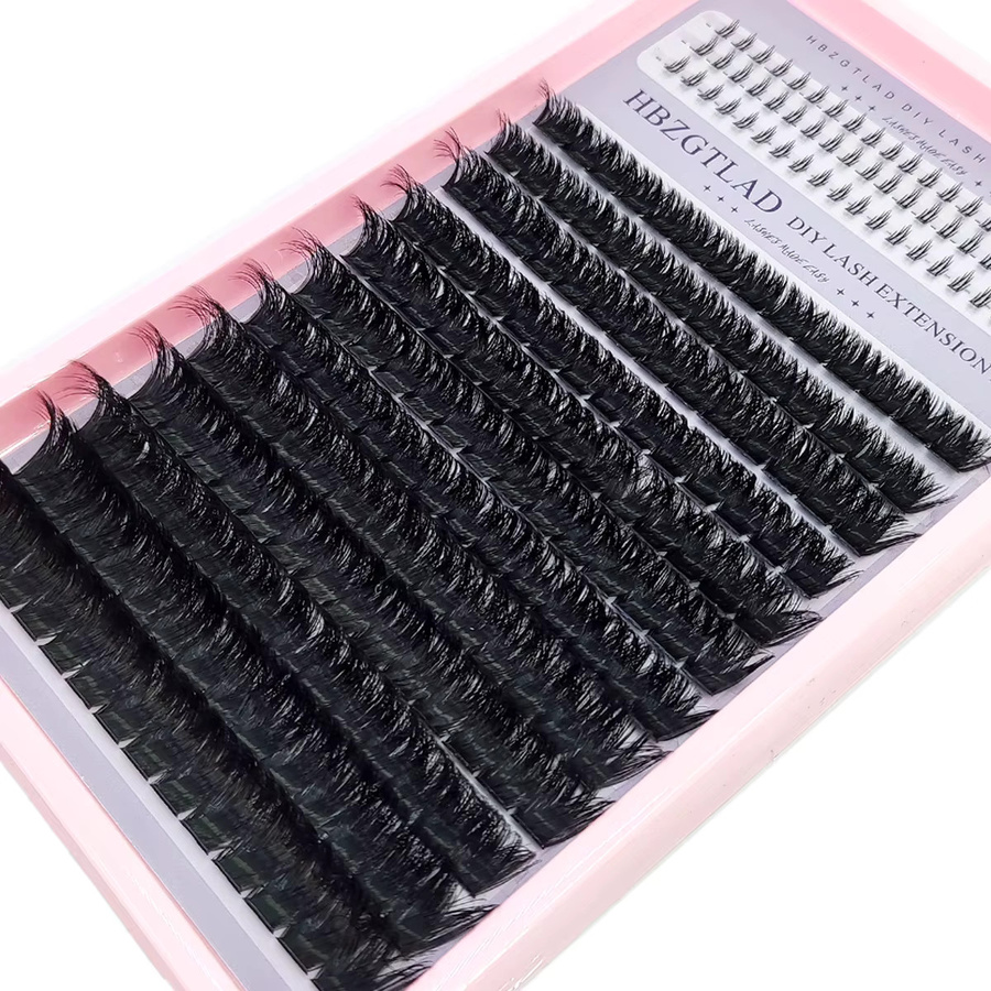 AMSDCN Volumen-Wimpern-Cluster, Einzelwimpern-Verlängerungen mit Spikes, Unisex - Bild 4