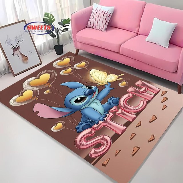 Karpetti Disney Lilo & Stitch Themen-Teppich, mehrfarbig, rutschfest und maschinenwaschbar, B/T: 80 x 50 cm - Bild 1
