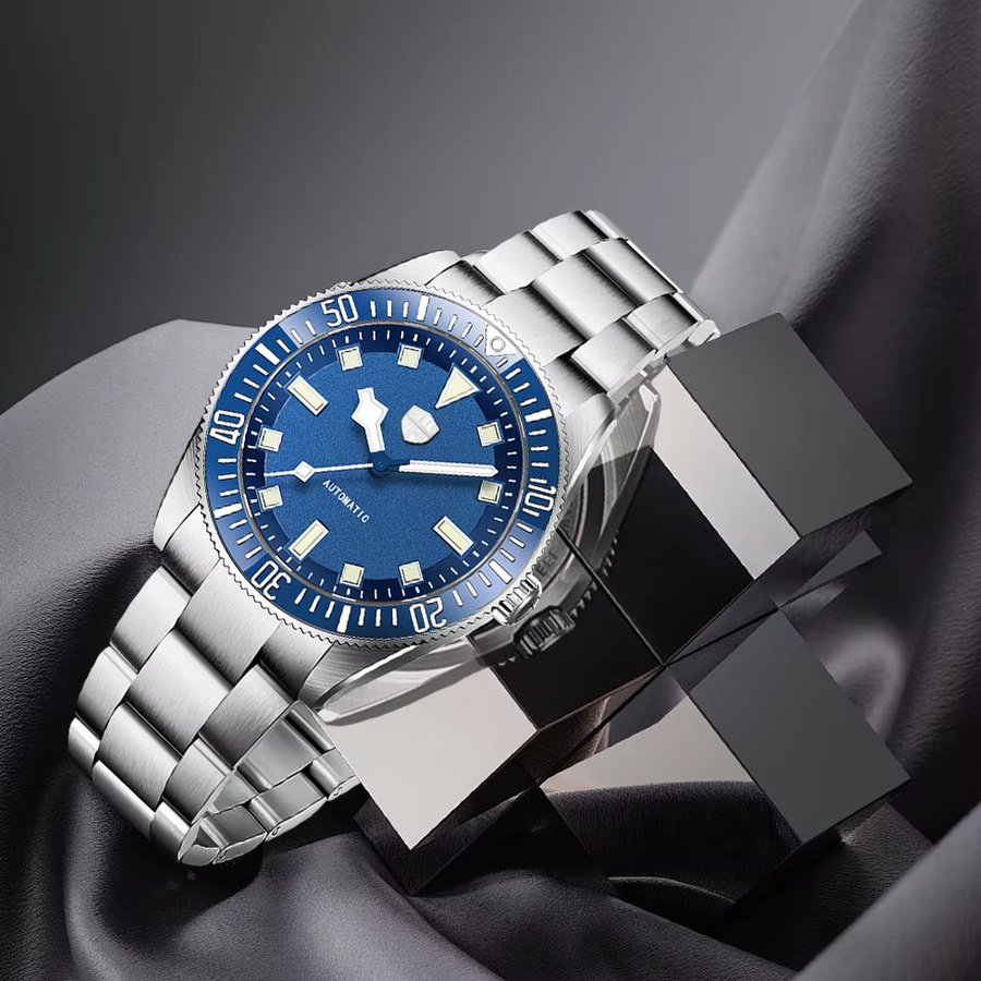 Rollstimi Armbanduhr Automatik, Edelstahl, Blau, Saphirglas, Herren - Bild 4