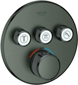 Grohe Fertigset Grohtherm Smartcontrol Dusche in Gunmetal mit 3 Absperrventilen - Bild 1