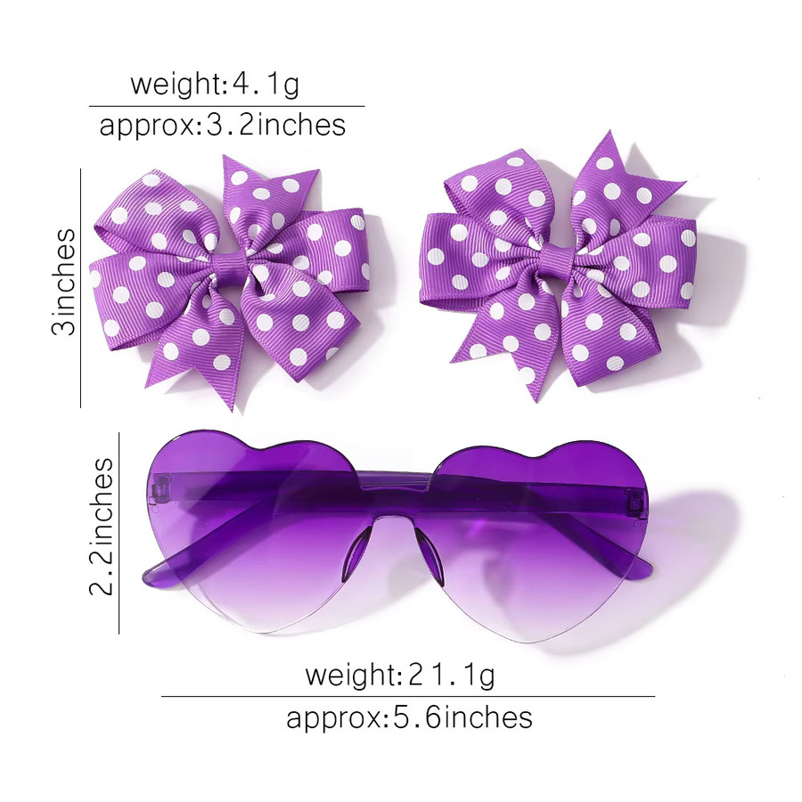 HAHAYL Haarnadel Set, Herz, Sonnenbrille, Bowknot, Kinder - Bild 2