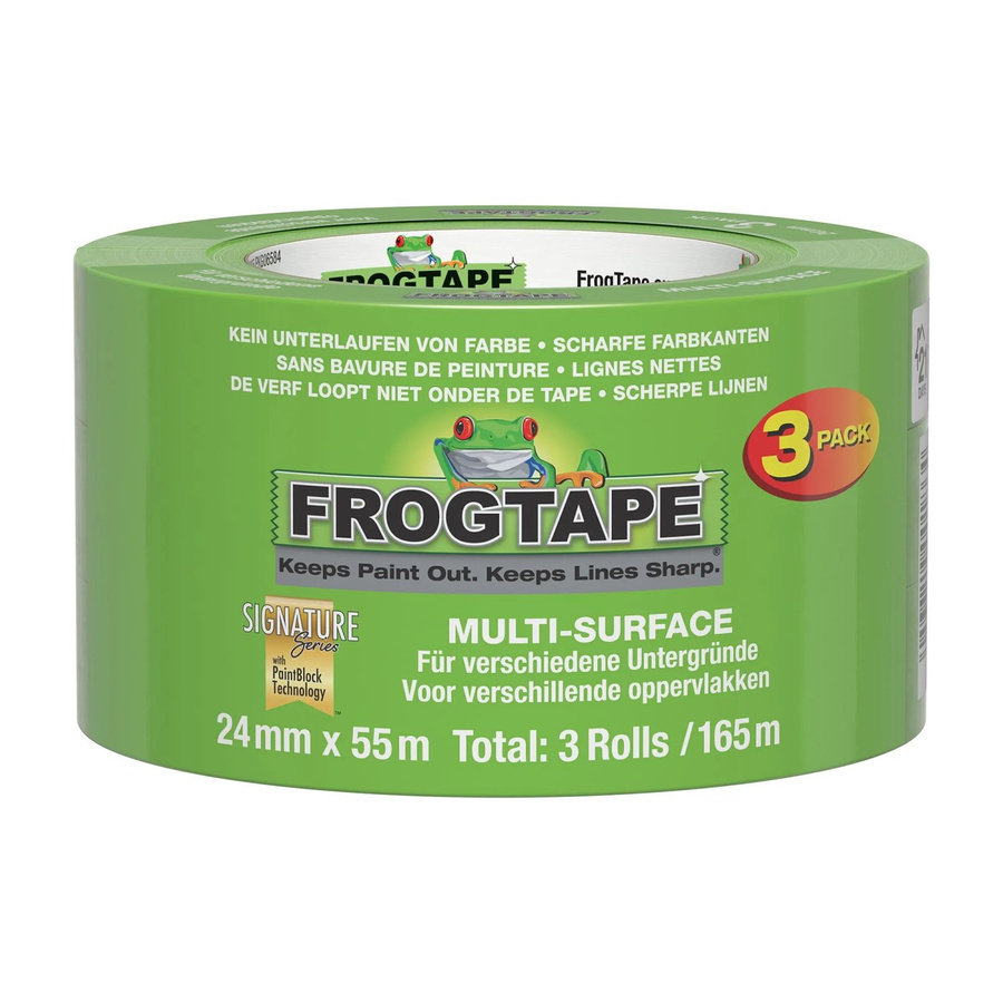 FrogTape Feinkrepp-Malerband Multi-Surface, Farbe: Grün, 3er Pack, Breite: 24 mm, Länge: 55 m - Bild 2