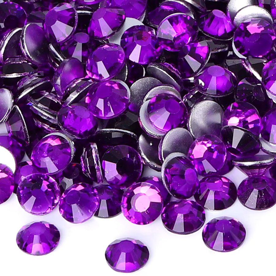 Strasssteine Royal Violet Lila Glitzer Glas Flatback, Charm DIY - Bild 3