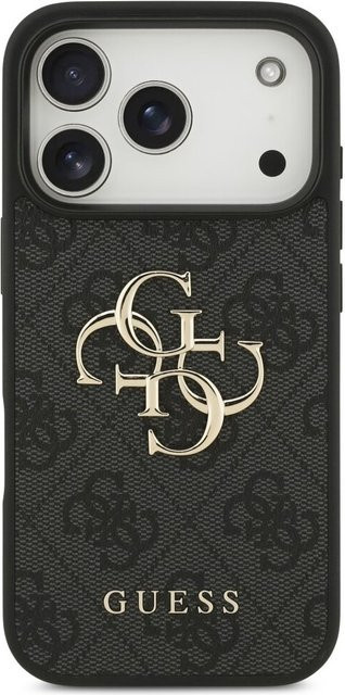 Guess 4G Big Logo Smartphone Hülle kompatibel mit iPhone 18 Pro Max und iPhone 17 Pro Max in Schwarz - Bild 1