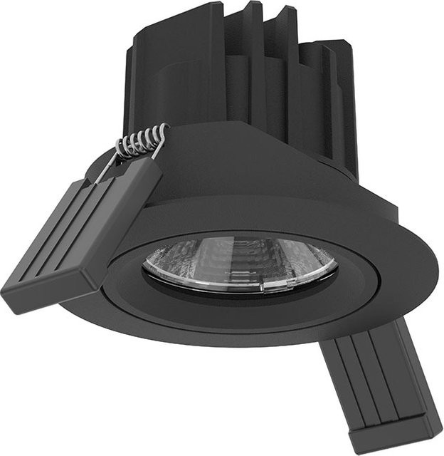 LUX-IT Solo 2 LED-Deckeneinbaustrahler in Schwarz mit 7 Watt und warmweißem Licht (3000K) - Bild 1