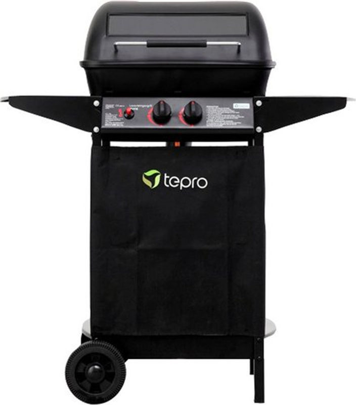 Tepro Irvine Lavasteingasgrill mit 2 Brennern, Schwarz, Grillfläche: Breite: 50 cm, Tiefe: 31 cm - Bild 2