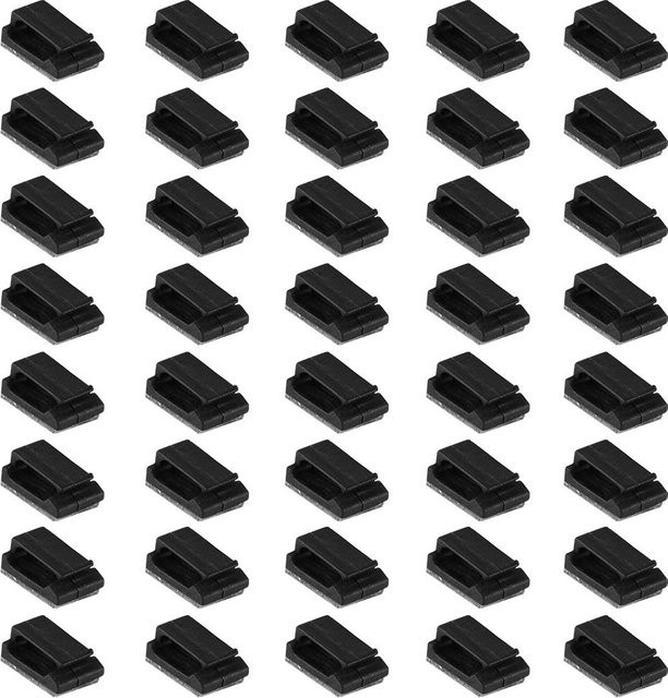 KaiSai Kabelclips aus Nylon in Schwarz, 40 Stück zur Befestigung von Auto GPS und Datenkabeln, B/H/T: 100 x 40 x 0,3 cm - Bild 1
