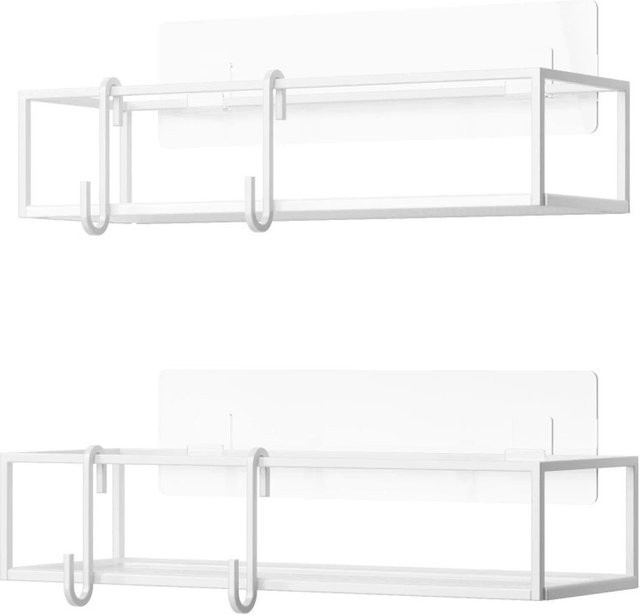 Mömax Duschregal Cubiko Weiß, 2er Set, Wandmontage - Bild 1