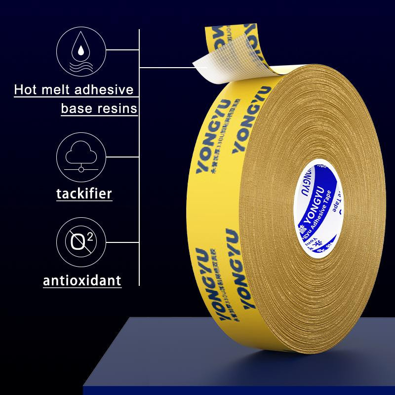 Yiran Gelbes Doppelseitiges Stoffband Gaze Transparent Wasserdicht und Rückstandsfrei Breite: 10 mm, Länge: 10 m, Dicke: 0,33 mm - Bild 5