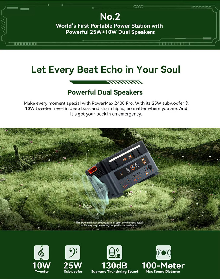 Oscal Powermax 2400Pro Tragbares Kraftwerk mit 2400 W und 2016 Wh für Camping, Outdoor und Notfallversorgung - Bild 3