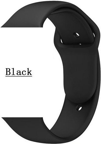 Apple Sportarmband, Silikon, Schwarz, Unisex, 38/40mm - Bild 1