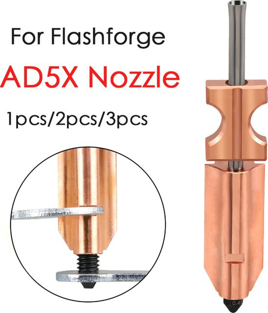 Flashforge Adventurer 5x AD5X Hotend Kit mit schnell abnehmbarer Düse und Schnellverschlussdüse - Bild 1