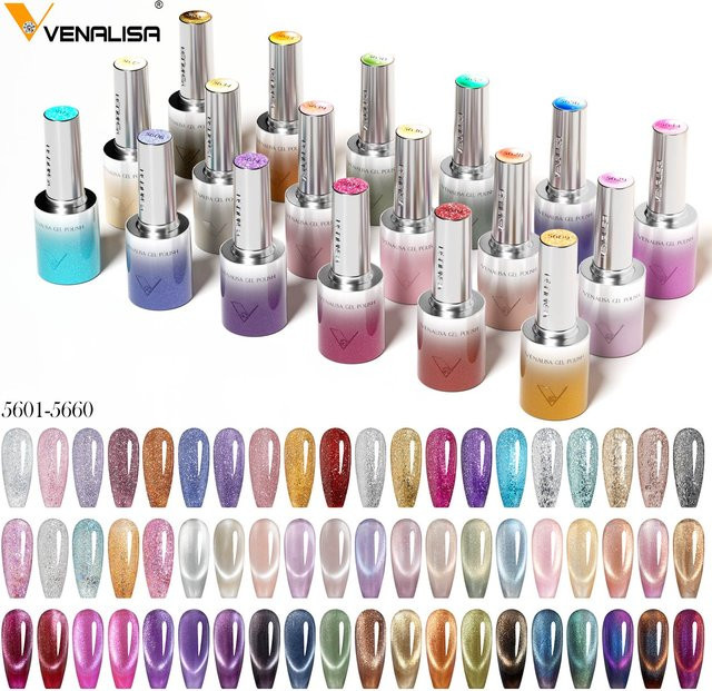 VENALISA Cat Eye Gel Nagellack, 10 ml, Schimmernd - Bild 1