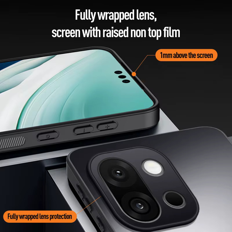 EUCAGR Stoßfeste Handyhülle für OnePlus 15T und OnePlus 15, Mattes Frosted Soft TPU+PC Back Cover, Schwarz - Bild 4
