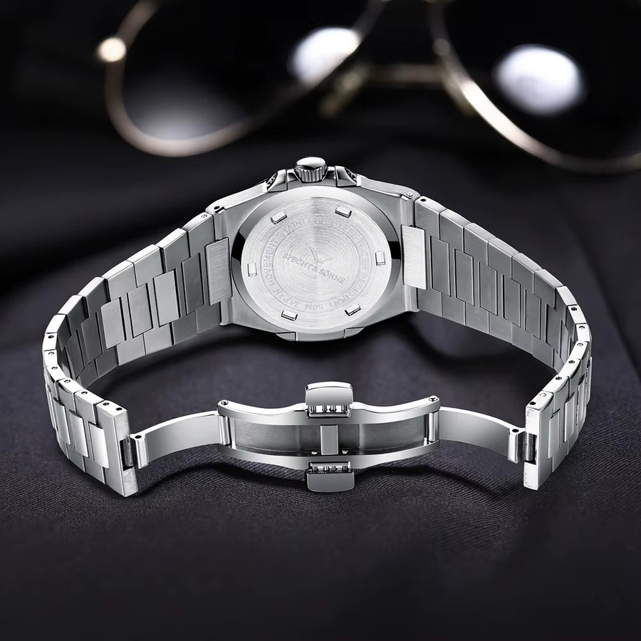 Specht & Söhne Armbanduhr, Quarz, Edelstahl, Blau, 40 mm, Herren - Bild 6