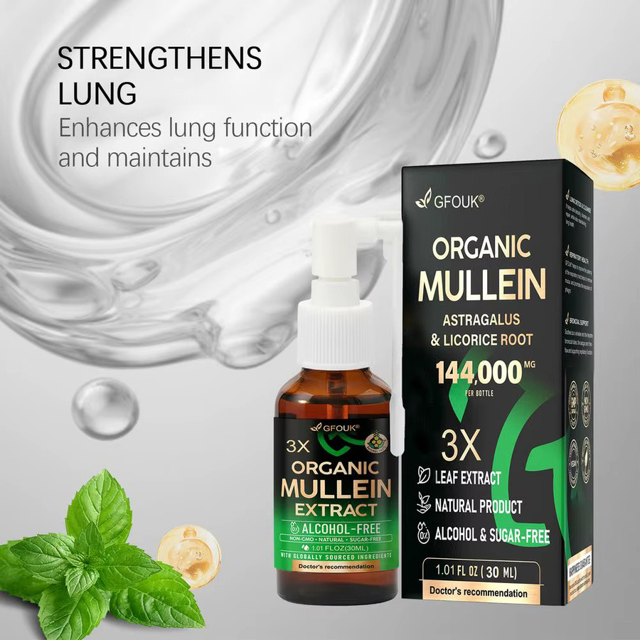 GFOUK Bio-Königskerzen-Lungenreinigungsspray mit Astragalus- & Süßholzwurzel-Extrakt - Bild 3