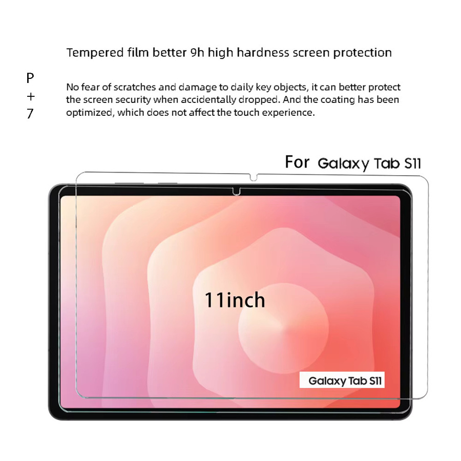 JAOUCAM 2er-Set Gehärtetes Glas Displayschutzfolie für Samsung Galaxy Tab S11, A9 Plus, S6 Lite 2024 und A11 Plus, 10,4 Zoll, Transparent - Bild 2