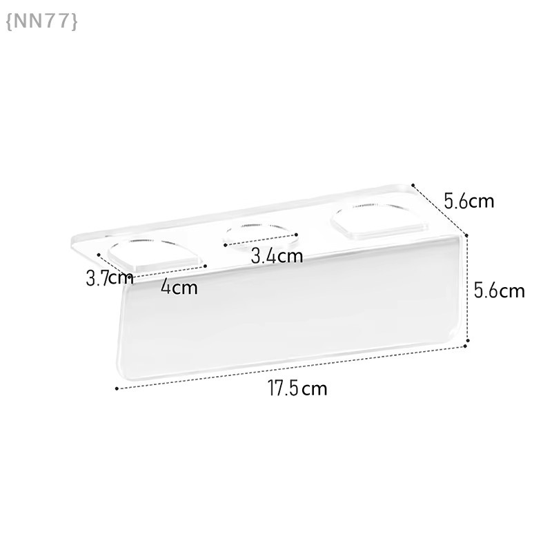 SHNGki Acryl-Kammhalter-Organizer transparent Wandmontage Aufbewahrungsregal für Haarbürsten und Badezimmerzubehör - Bild 3
