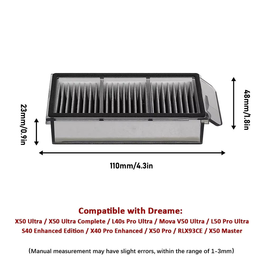 Dreame HEPA Filter Ersatzteile in Weiß für X50 Ultra, X50 Master, L50 Pro Ultra, X50 PRO, MOVA V50 Ultra und X40 Staubsauger - Bild 2
