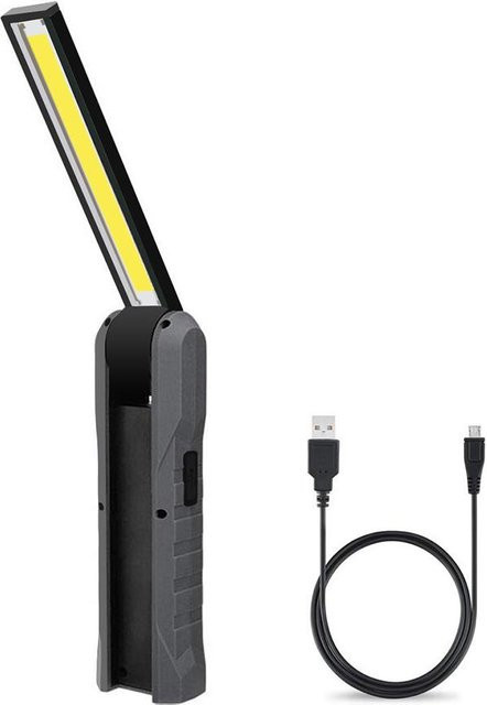 TOMTOP JMS Tragbare faltbare USB-Arbeitsleuchte mit 4-Modus COB-LED, magnetisch und wiederaufladbar, grau - Bild 1